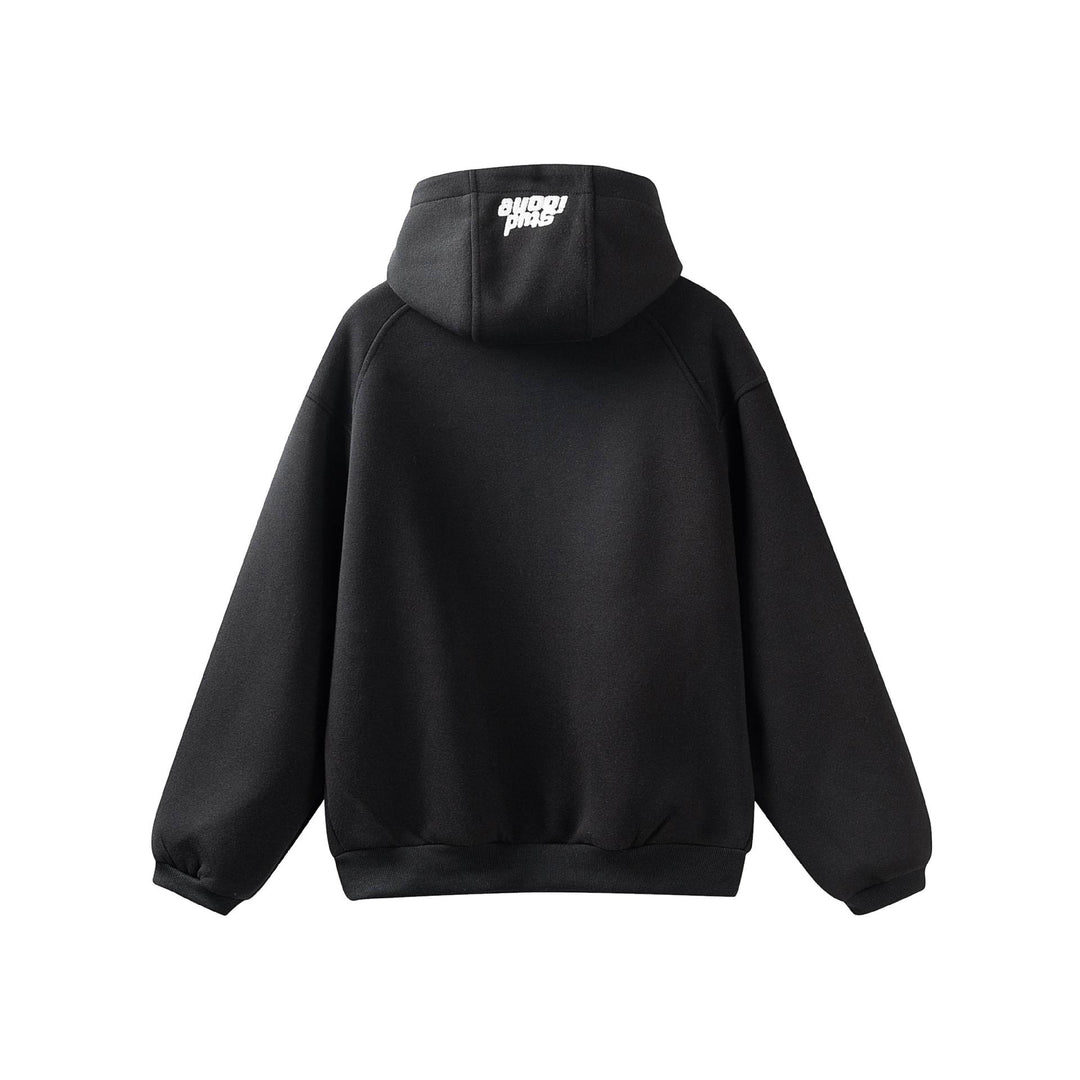 Unisex Oversize Hoodie Jacket with High Collar, Two-Way Zipper and Integrated Insert Pockets Mune Fashion