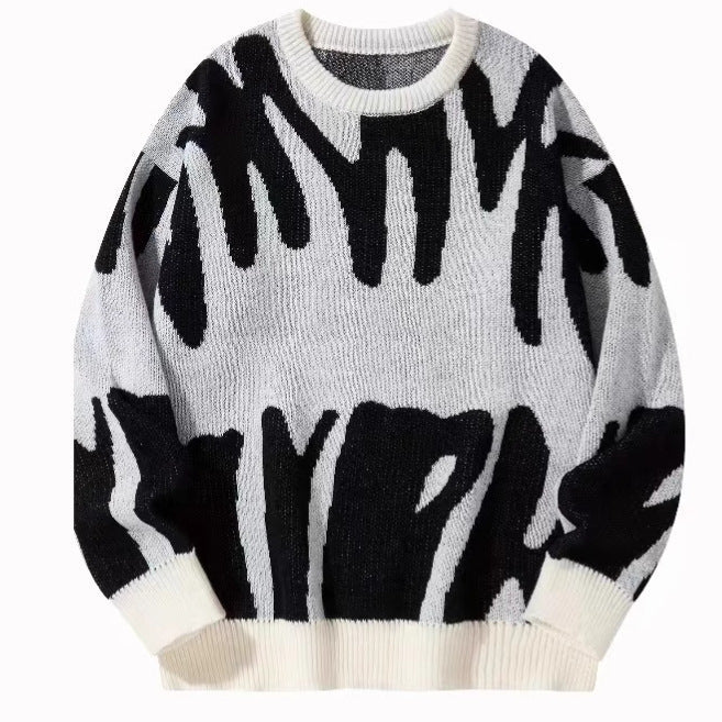 Ladies Oversized Sweater with Exciting Pattern Mune