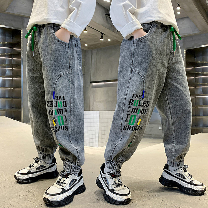 Unisex casual baggy pants with unique lettering Mune Fashion