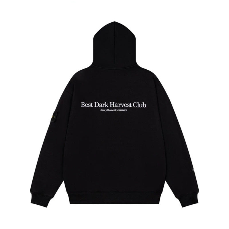 Unisex Oversize Hoodie with Gothic Cross Print, Kangaroo Pocket and Ribbed Cuffs Mune Fashion