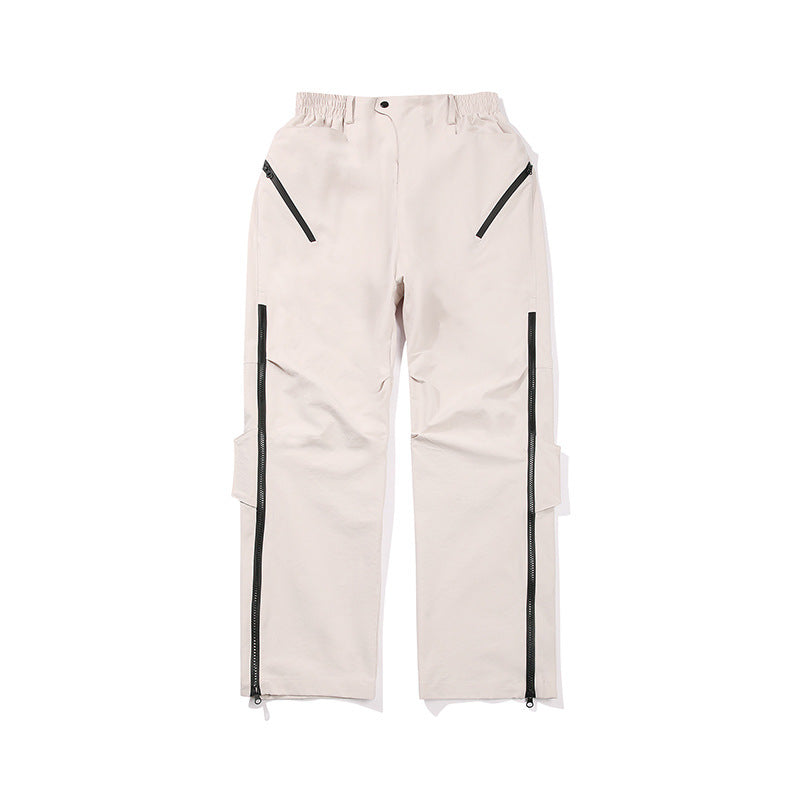 Men's Multifunctional Tech Cargo Pants with Side Zippers, Elastic Waistband and Tactical Flap Pockets Mune Fashion