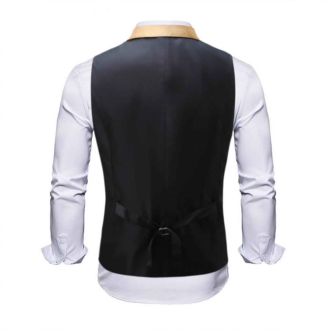Men's sequin vest with shawl collar and double-breasted Mune Fashion