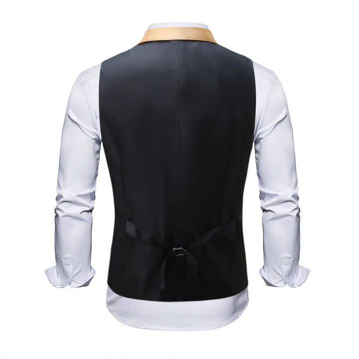 Men's sequin vest with shawl collar and double-breasted Mune Fashion
