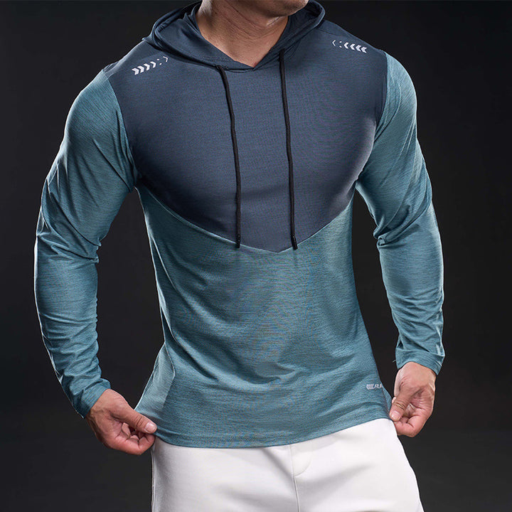 Men's Functional Long Sleeve Hoodie for Training with Stretch and Breathability Mune Fashion