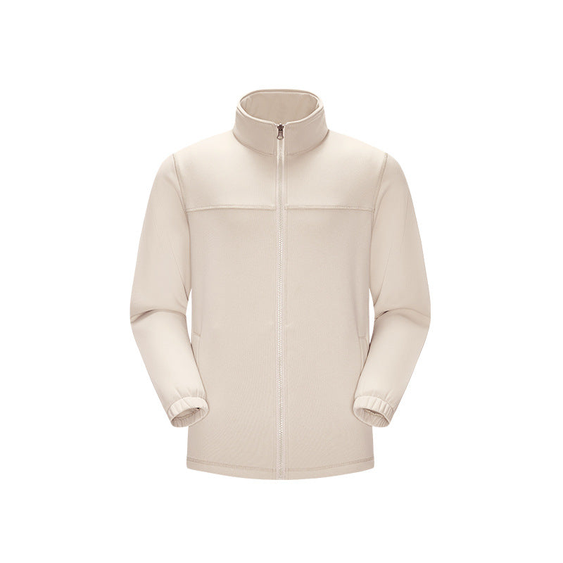 Men's technical fleece jacket with high stand-up collar, full zip and elastic cuffs Mune Fashion