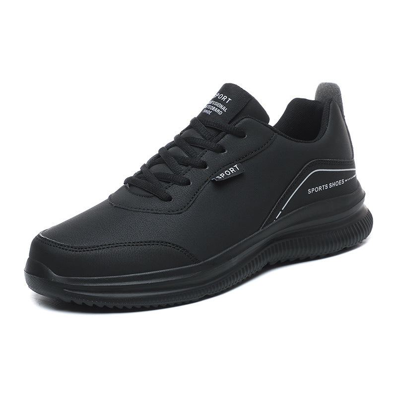 Men's trendy casual lace-ups made of water-repellent synthetic leather with shock-absorbing EVA sole and padded entry Mune Fashion