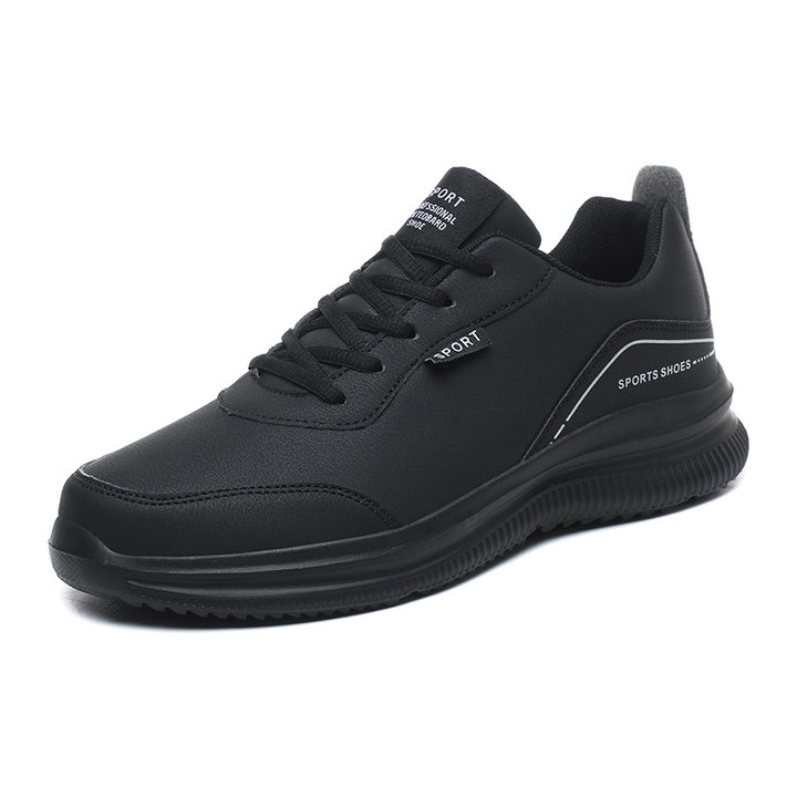 Men's trendy casual lace-ups made of water-repellent synthetic leather with shock-absorbing EVA sole and padded entry Mune Fashion