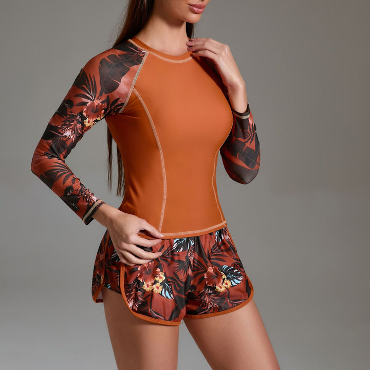 Damen Sportlicher Schwimmanzug mit langen Ärmeln Echo Archiv