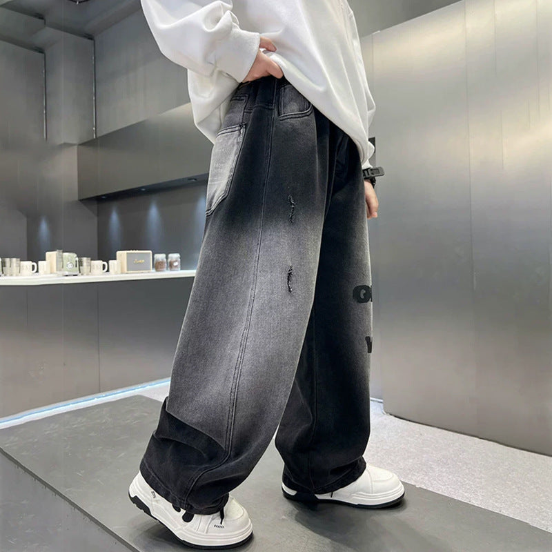 Unisex modern Baggy Jeans with graphic print Mune Fashion