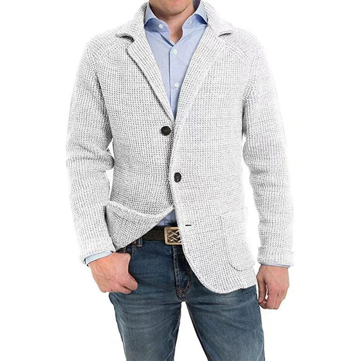 Men's structured knit blazer with patch pockets Mune Fashion