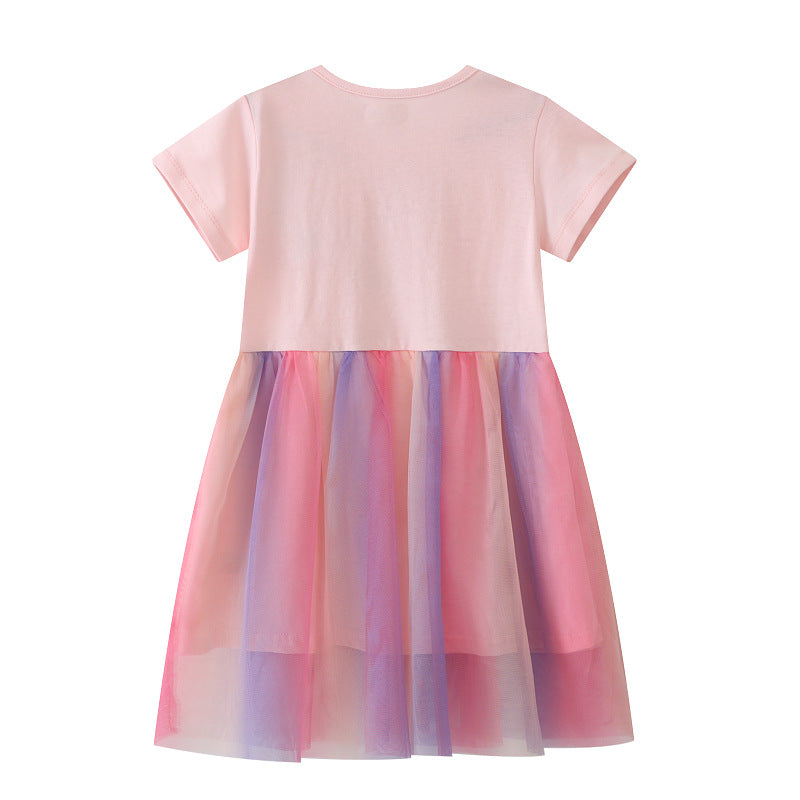 Girls Tulle Dress with Ballerina Motif Mune Fashion
