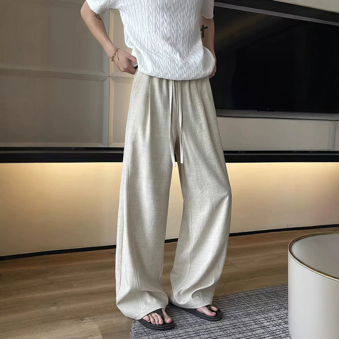 Men's Relaxed Fit Fabric Trousers Mune Fashion