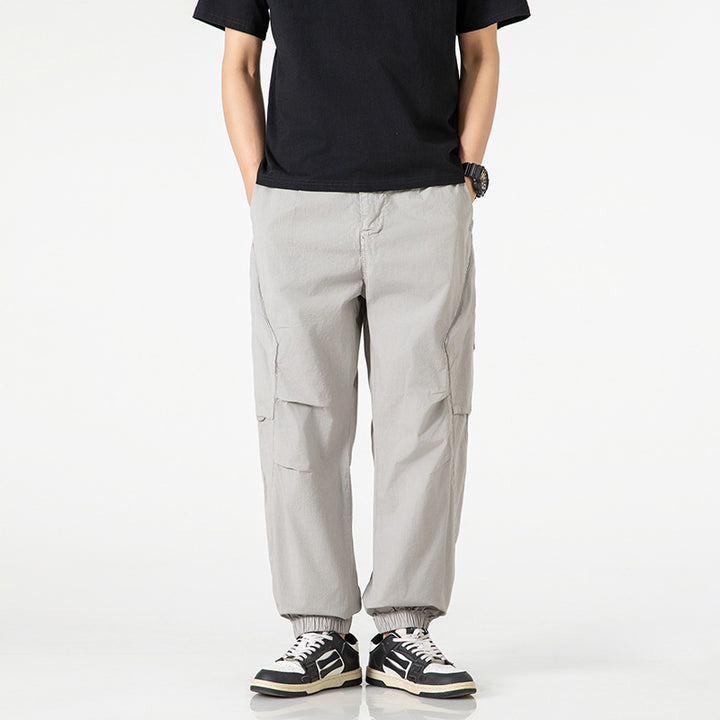 Men's lightweight tech cargo jogging pants with elastic waistband and multifunctional pockets Mune Fashion