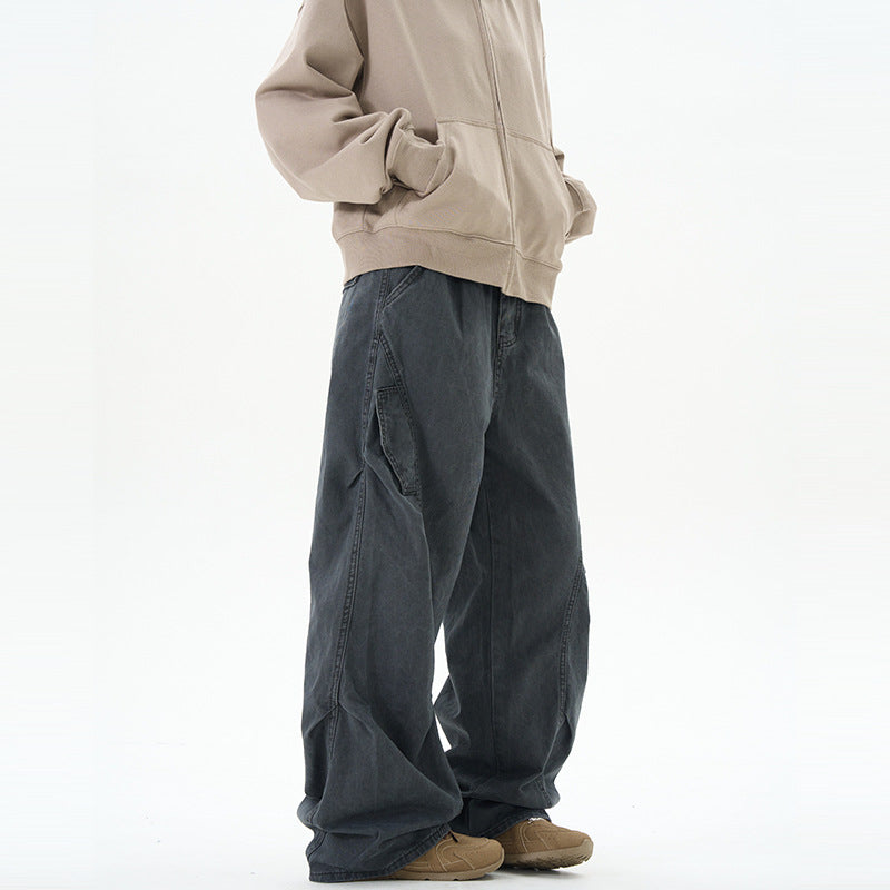 Men's Loose Fit Panel Cargo Baggy Pants in Workwear Style Mune Fashion