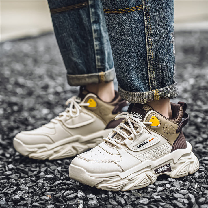 Unisex striking chunky sneaker with quilted side panels, synthetic leather overlays and profiled off-road sole profile Mune Fashion