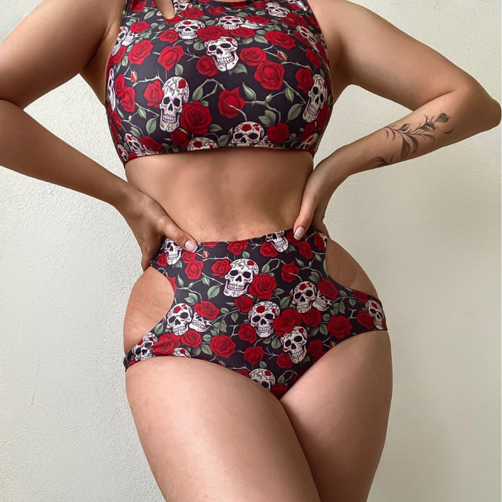 Women Crop Top Bikini Set with Detail Cutouts Mune Fashion