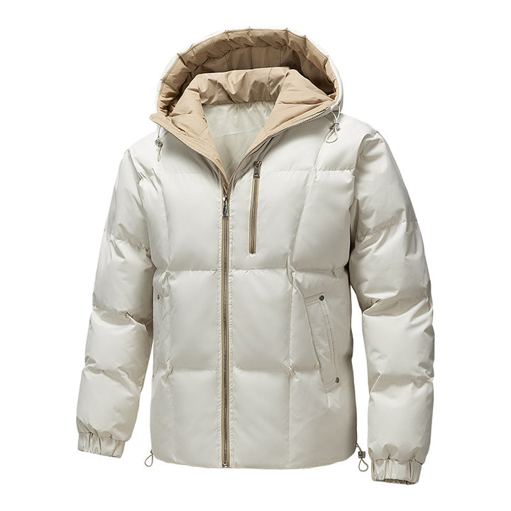 Men's short quilted functional anorak with synthetic thermal filling and adjustable hood Mune Fashion