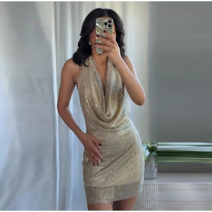Ladies glamorous sequin mini dress Mune Fashion