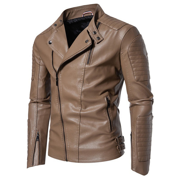 Men's Fashion Biker Jacket in Faux Leather Mune Fashion