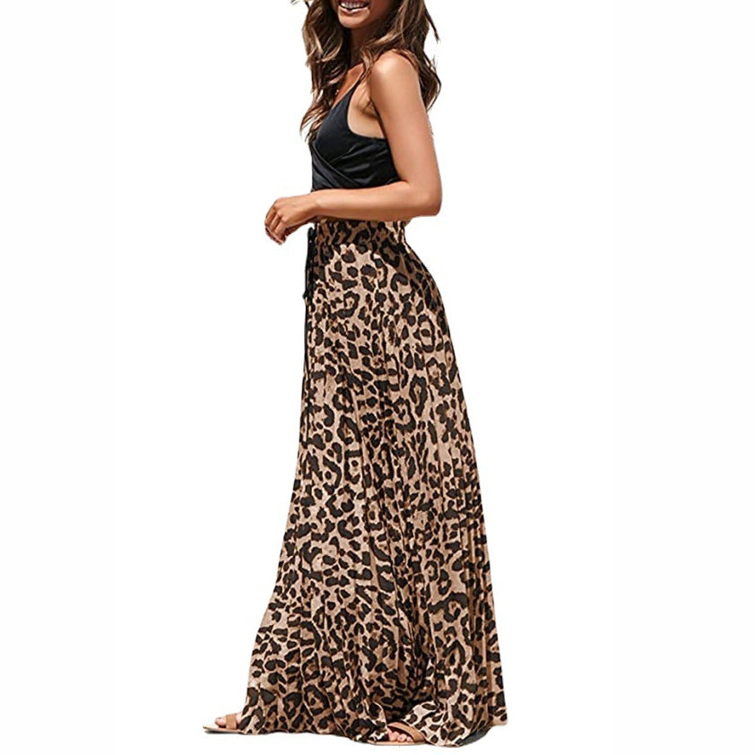 Women’s maxi skirt with elastic waistband and side pockets in boho pattern Mune Fashion