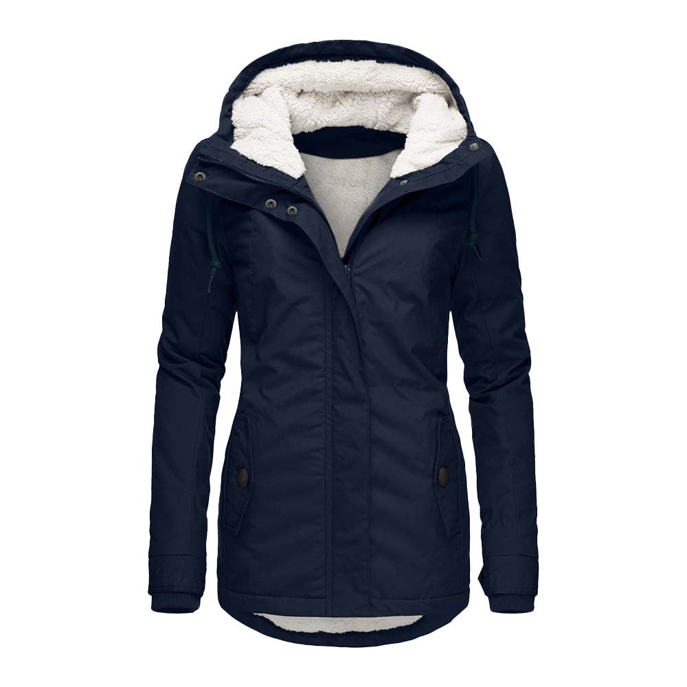 Women's parka with teddy lining, hood, and tailored silhouette Mune Fashion