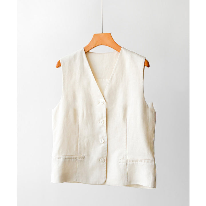 Women's Trendy Linen Vest Mune Fashion
