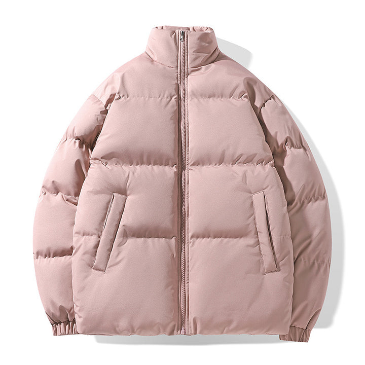 Men's Oversize Quilted Jacket with High Stand-Up Collar and Concealed Side Pockets Mune Fashion
