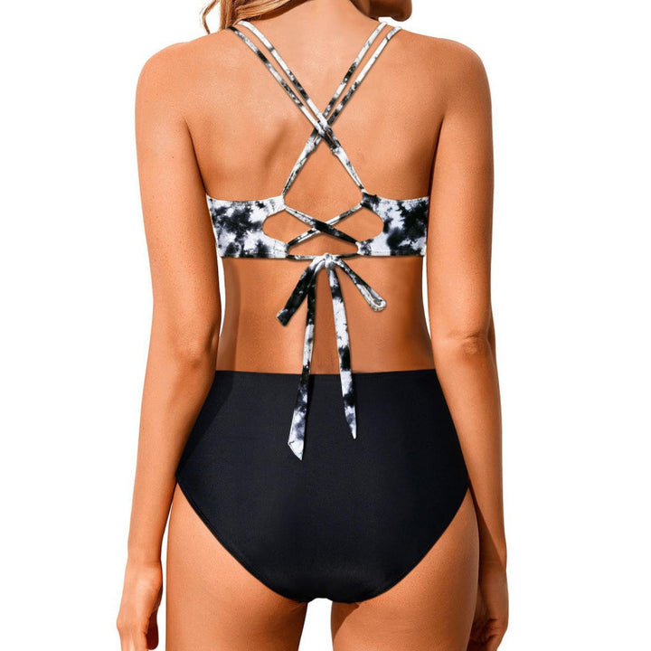 Women's High-Waisted Bikini Set with Ruffled Top Mune Fashion