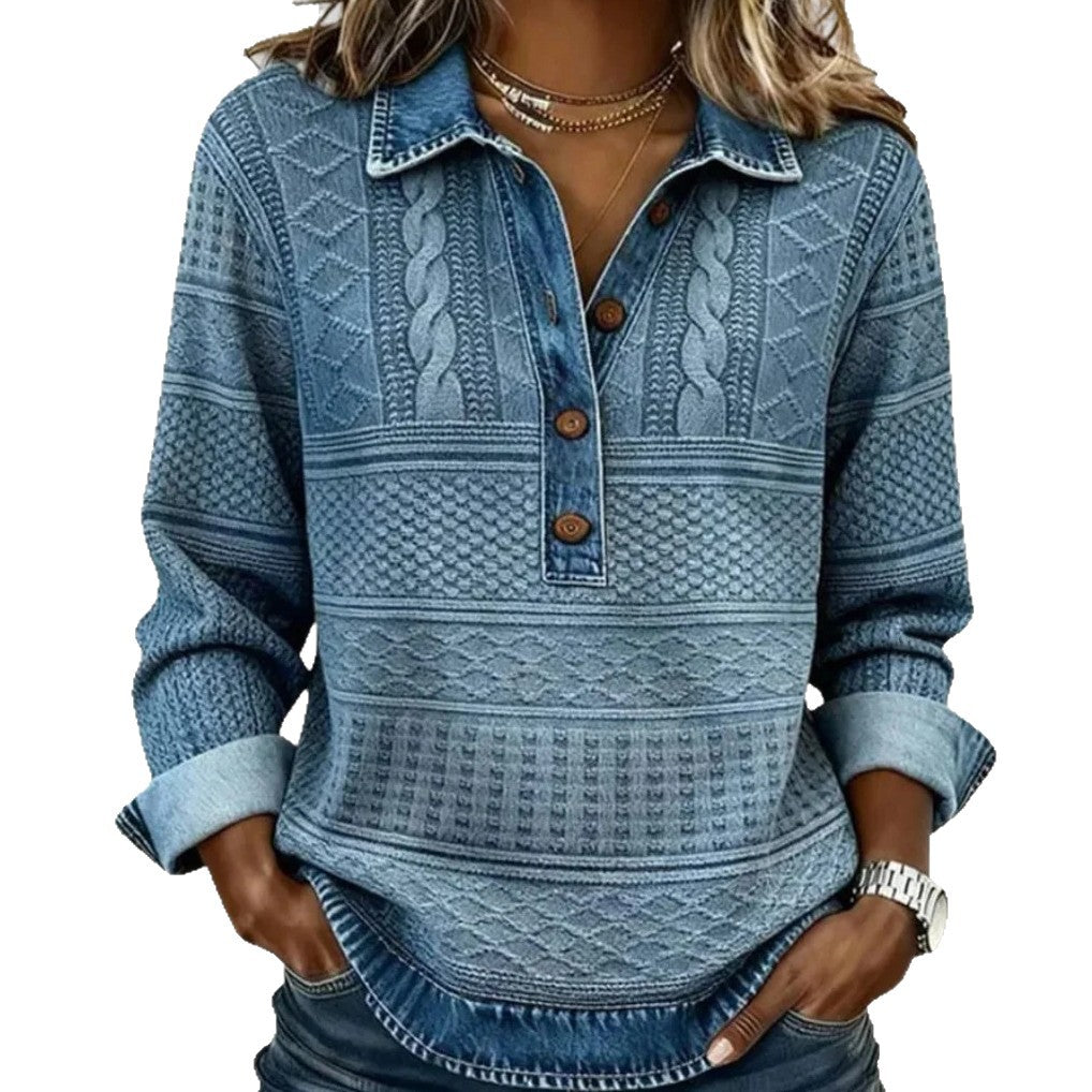 Women's Stylish Sweater with Button Closure