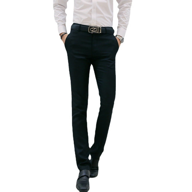 Men's modern slim chino pants with light stretch, crease and tapered leg Mune Fashion