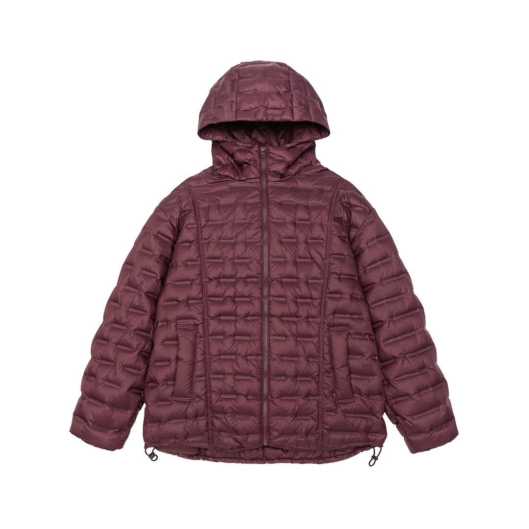Men's Ultralight Quilted Insulation Jacket with Hood and Adjustable Hem Mune Fashion