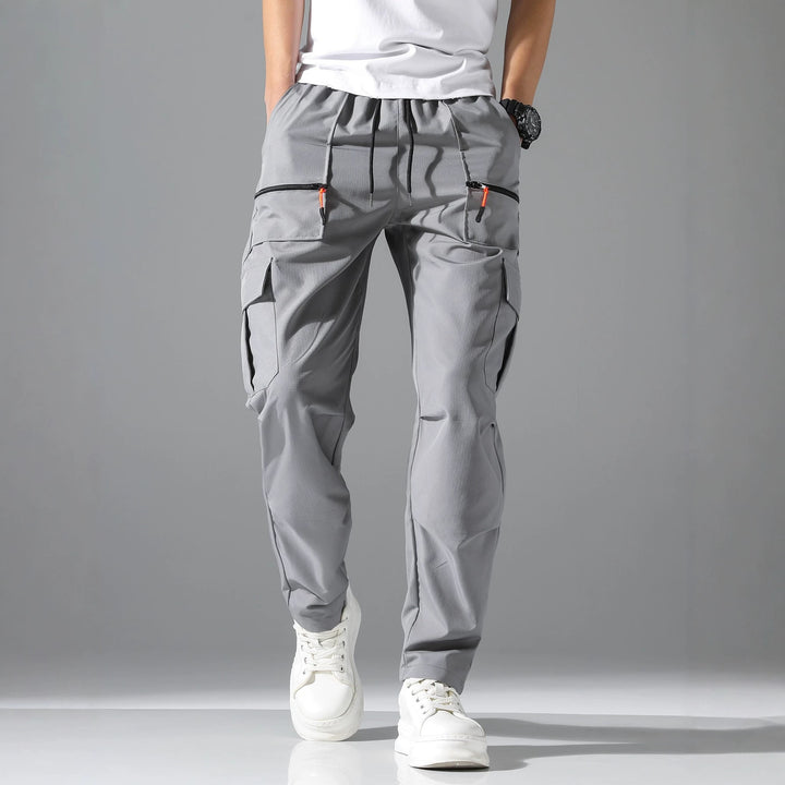 Men's Comfortable Cargo Pants with Elastic Waistband Mune Fashion