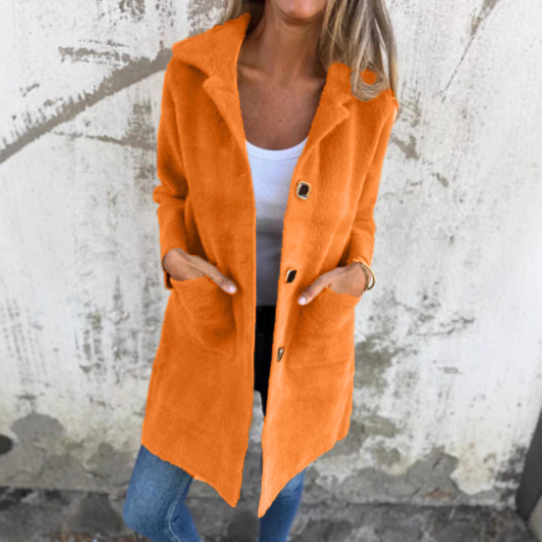 Women Elegant Longer Cut Short Coats Mune Fashion