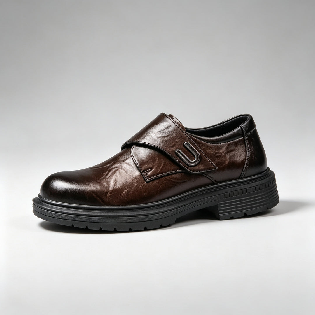 Men's Elegant and Comfortable Leather Lace-up Shoes Mune Fashion