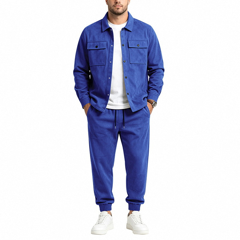 Men's overshirt and jogger set made from soft cotton mix Mune Fashion