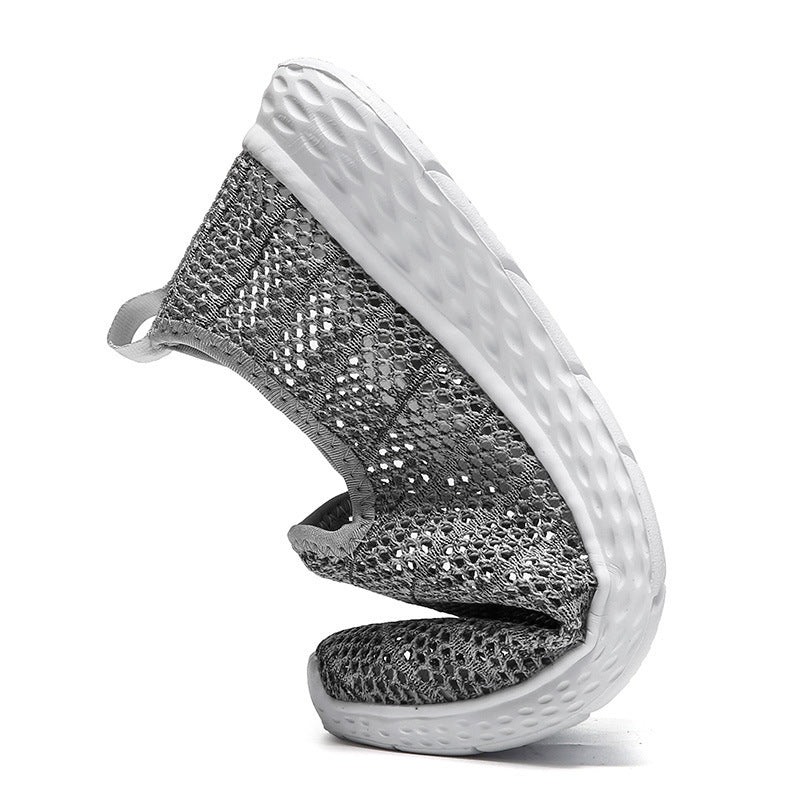 Women's lightweight knitted slippers with perforated mesh structure, padded viscoelastic comfort insole, and flexible lightweight profile sole Mune Fashion