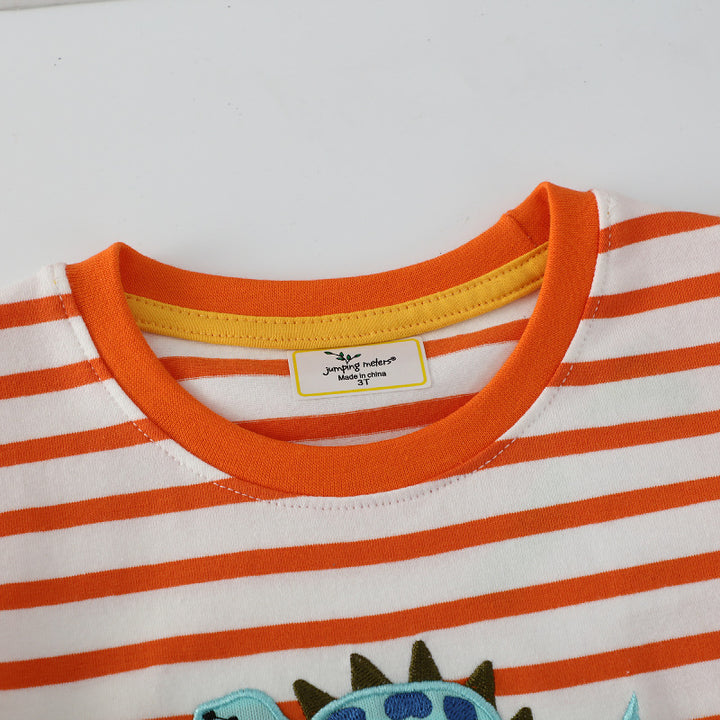 Boys Long Sleeve Shirt with Playful Dinosaur Design Mune Fashion