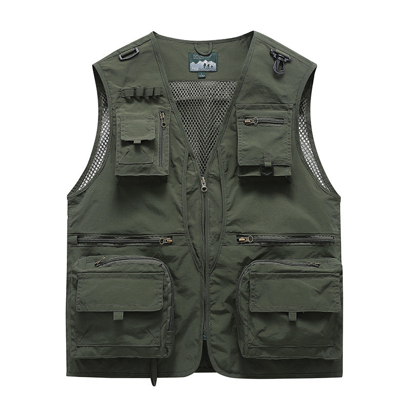 Men's Multifunctional Fishing Vest with Numerous Pockets Mune Fashion