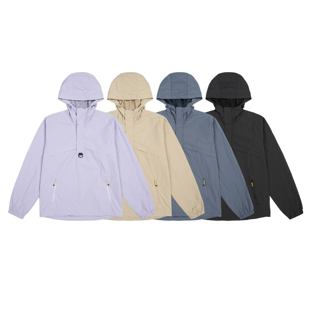 Men's urban water-repellent anorak pullover with hood and front pockets Mune Fashion