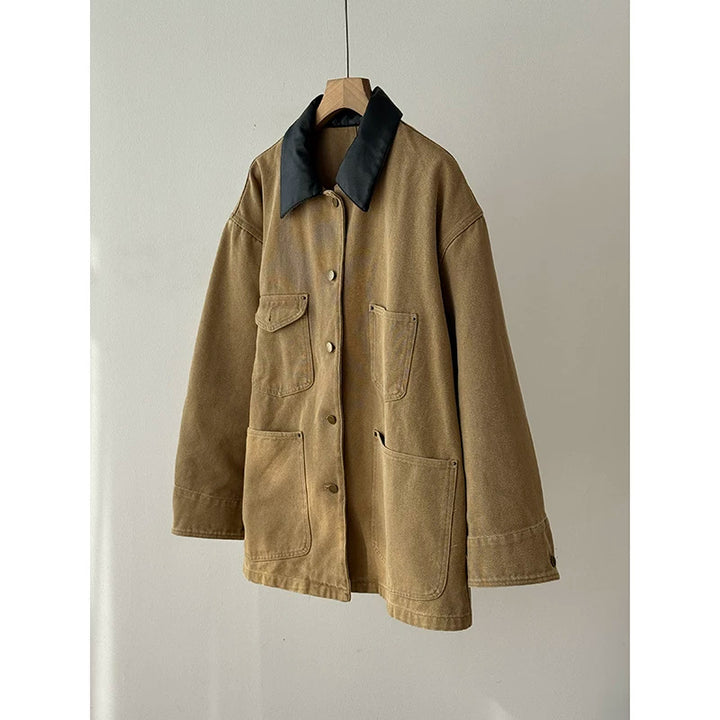Women’s Stylish Utility Jacket with Check Pattern Mune Fashion