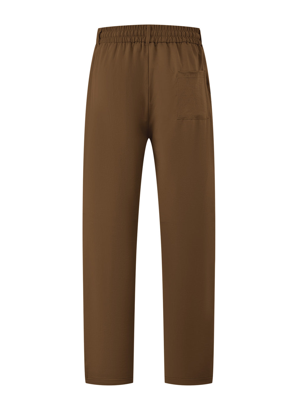 Women's Light Relaxed Trousers with Elastic Waistband, Straight Cut & Sewn-on Back Pocket Mune Fashion