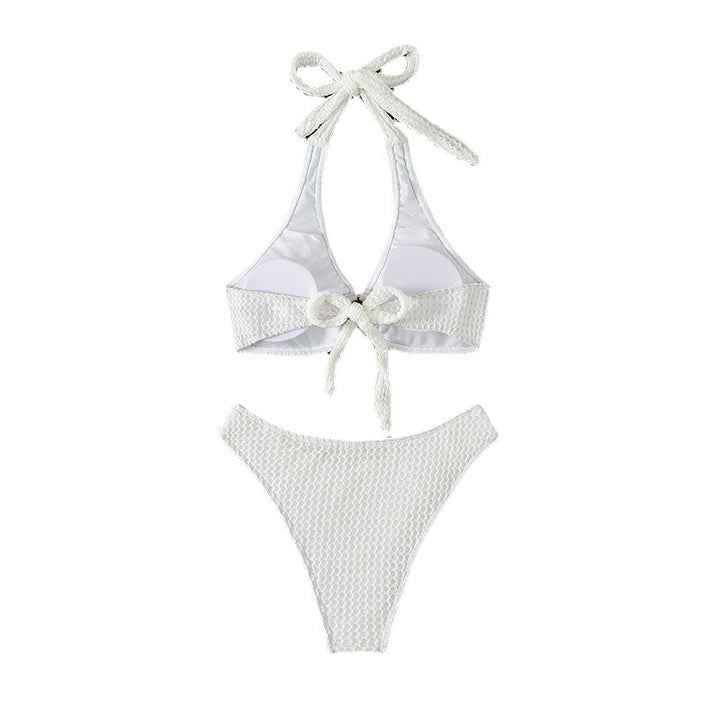 Women's triangle bikini with refined ring detail and distinctive textured design Mune Fashion