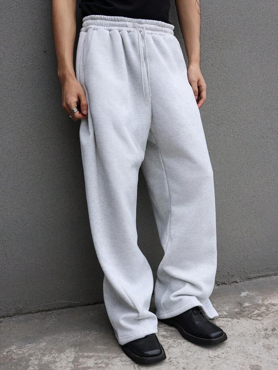 Men's Wide Baggy Jogging Pants with Elastic Waistband, Drawstring & Extra Long Leg Mune Fashion