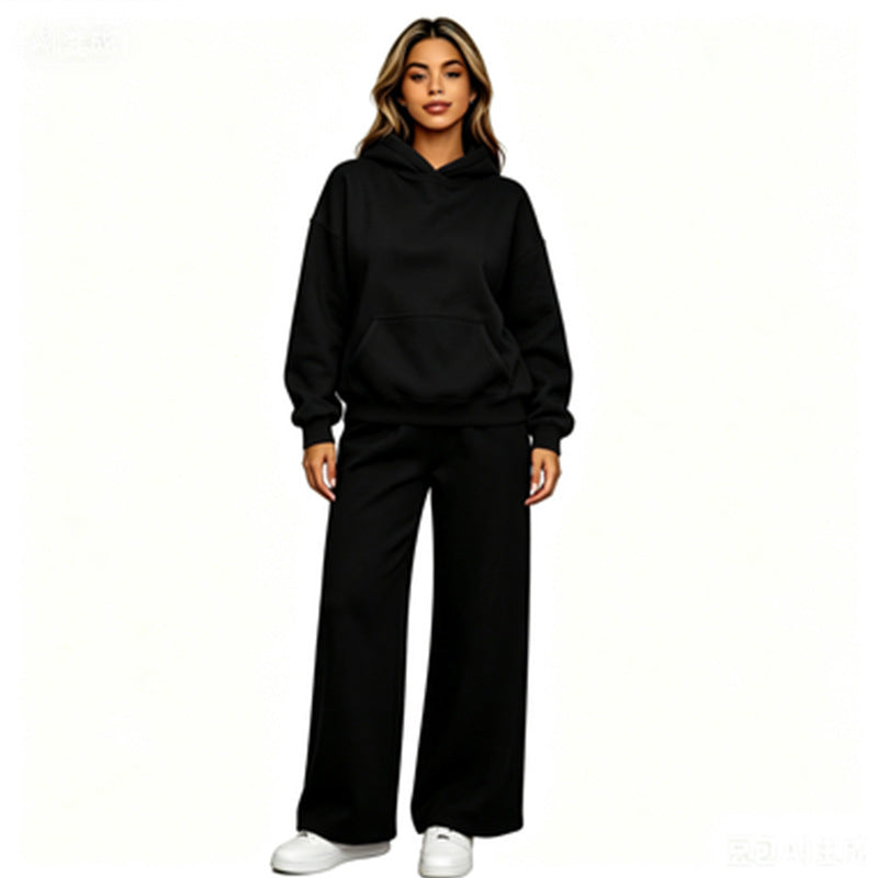 Women Casual Hoodie with Loose Pants Mune Fashion