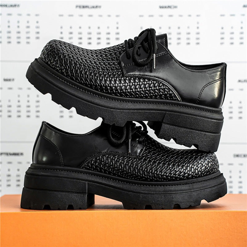 Women's woven platform derby shoes with a sturdy outsole, breathable woven upper and padded comfort insole Mune Fashion
