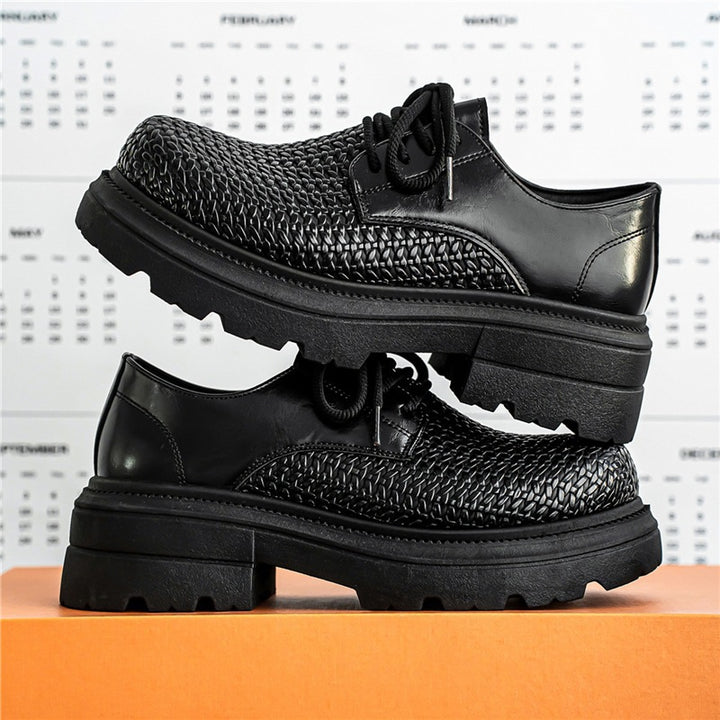 Women's woven platform derby shoes with a sturdy outsole, breathable woven upper and padded comfort insole Mune Fashion