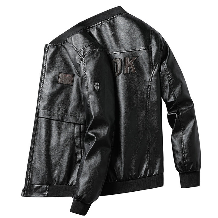 Men's Fashion Faux Leather Bomber Jacket Mune Fashion 1787738231