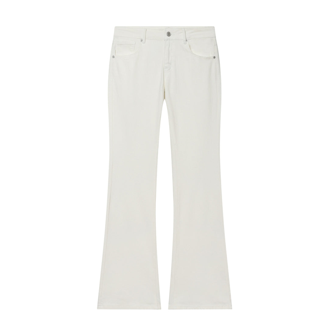 Women's High-Waisted Flared Jeans with Kickflare and Five-Pocket Cut Mune Fashion