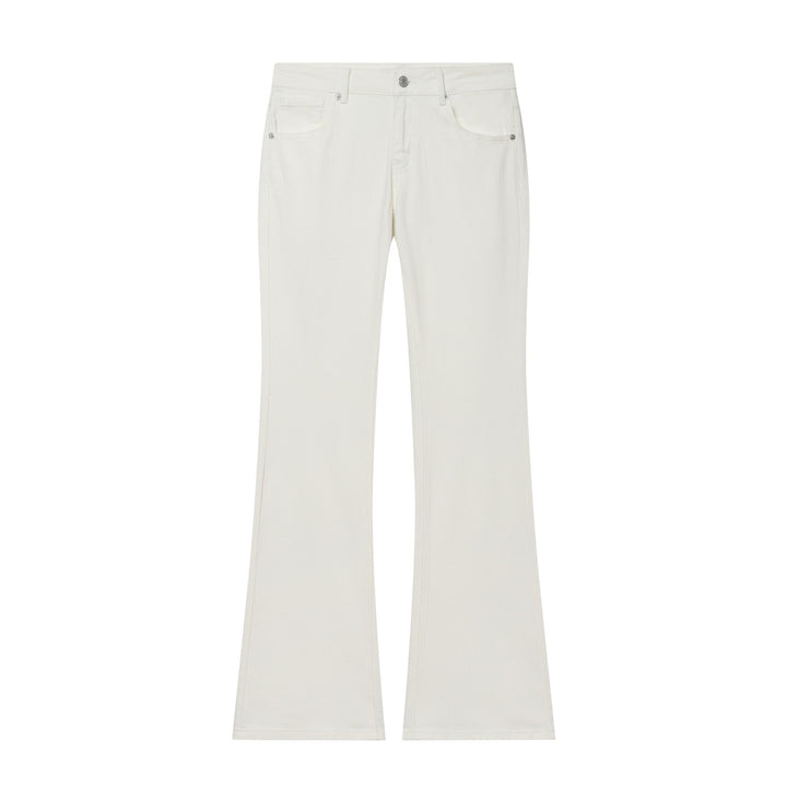 Women's High-Waisted Flared Jeans with Kickflare and Five-Pocket Cut Mune Fashion