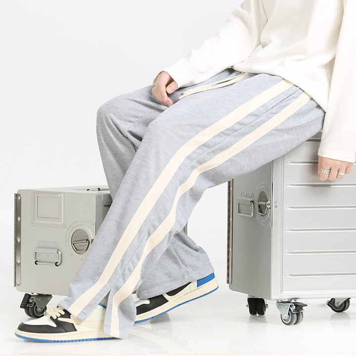 Men's Sporty Casual Pants with Stripes Mune Fashion
